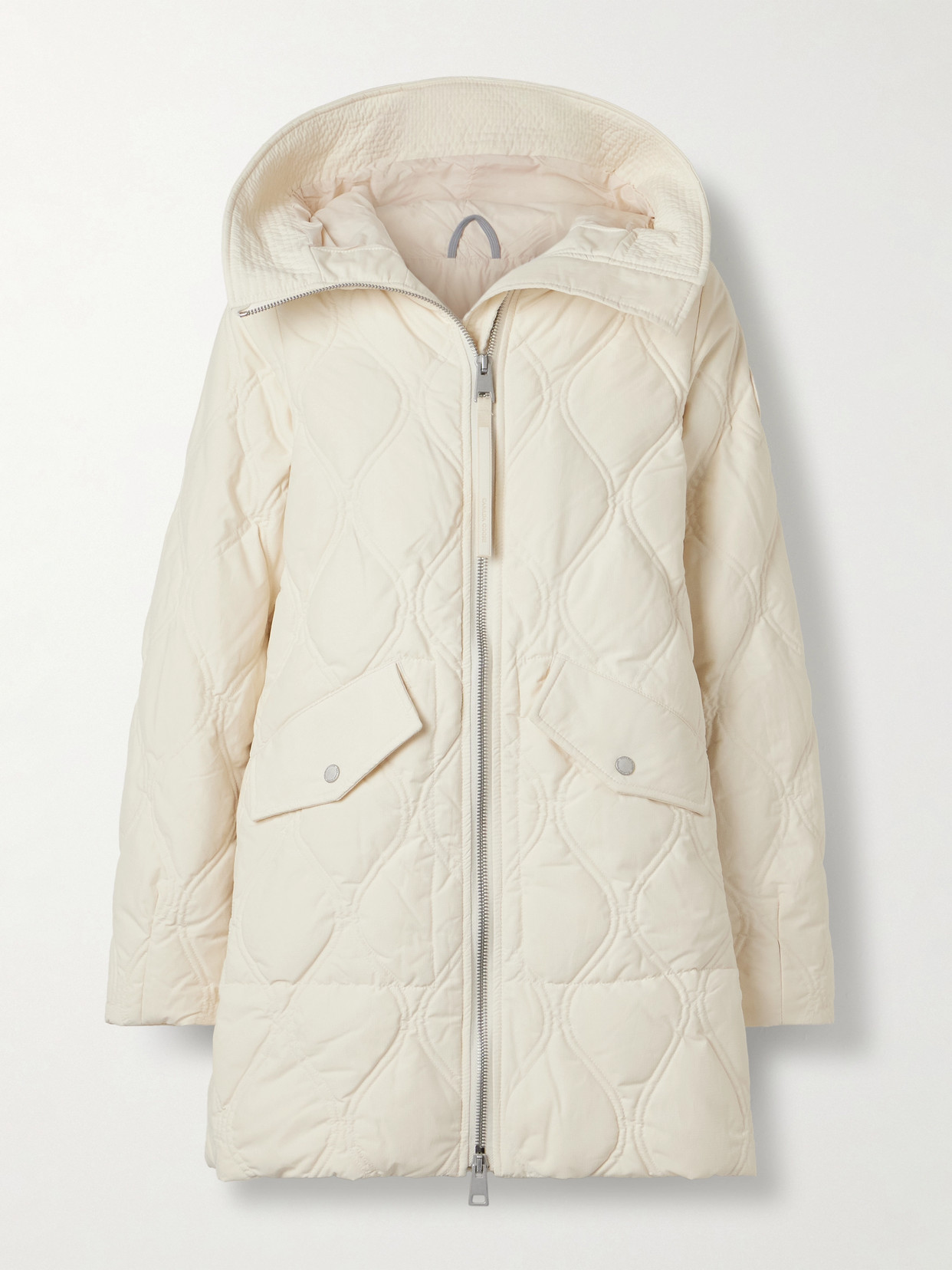 Canada Goose Alessia Hooded Quilted Cotton-blend Ripstop Down Coat In Neutral