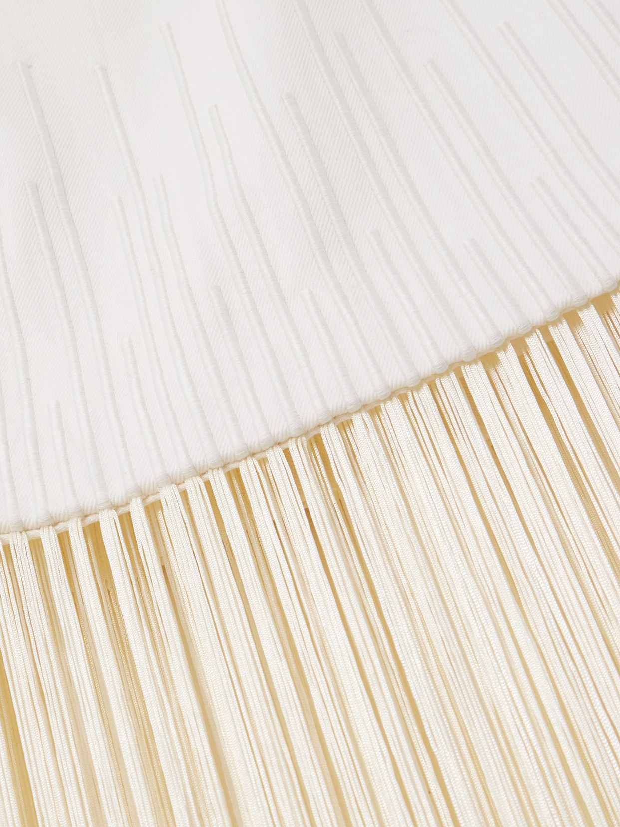 Andres Otalora Aurora Stutil Fringed Embroidered Cotton-twill Maxi Skirt In Gold