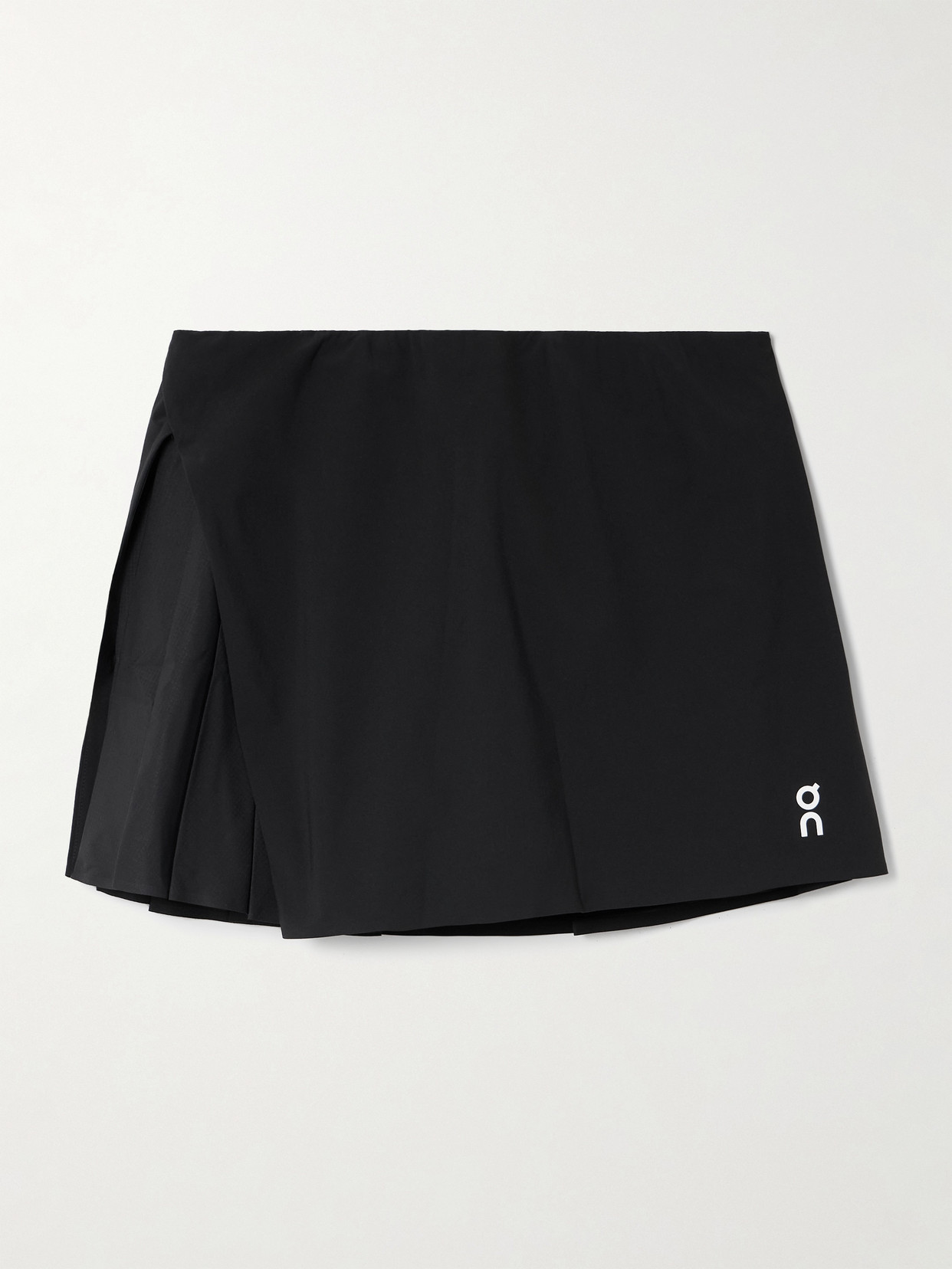 ON - Court Asymmetric Pleated Recycled Tennis Skirt - Black