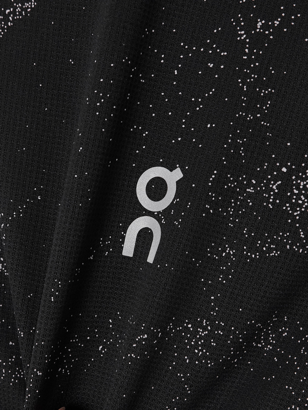 On Printed Recycled-jersey Top In Black