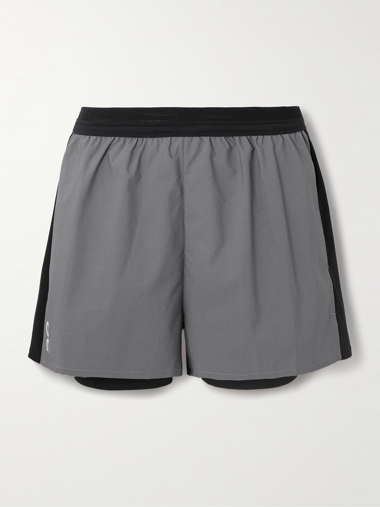 On Lumos Performance Layered Recycled-shell Shorts In Gray