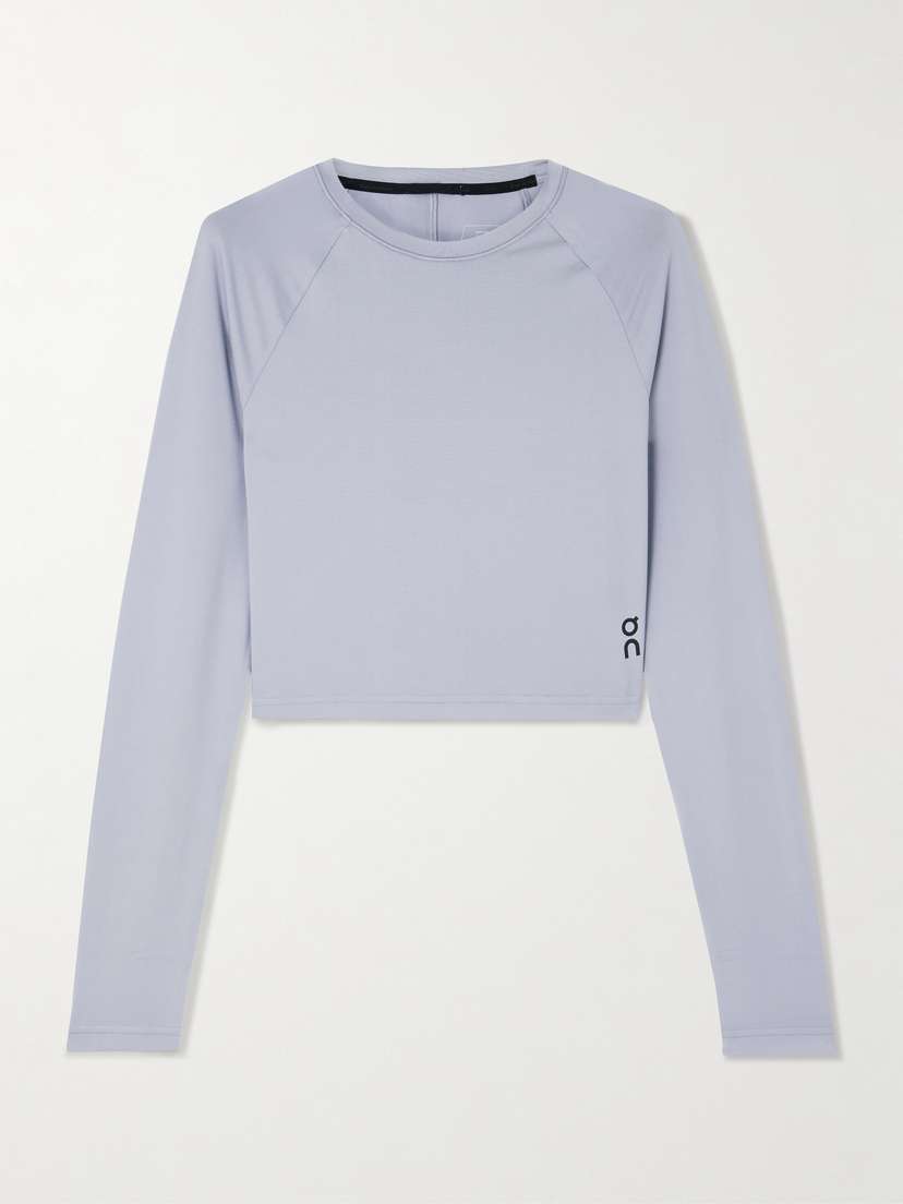 ON Studio Cropped Paneled Stretch-jersey Top
