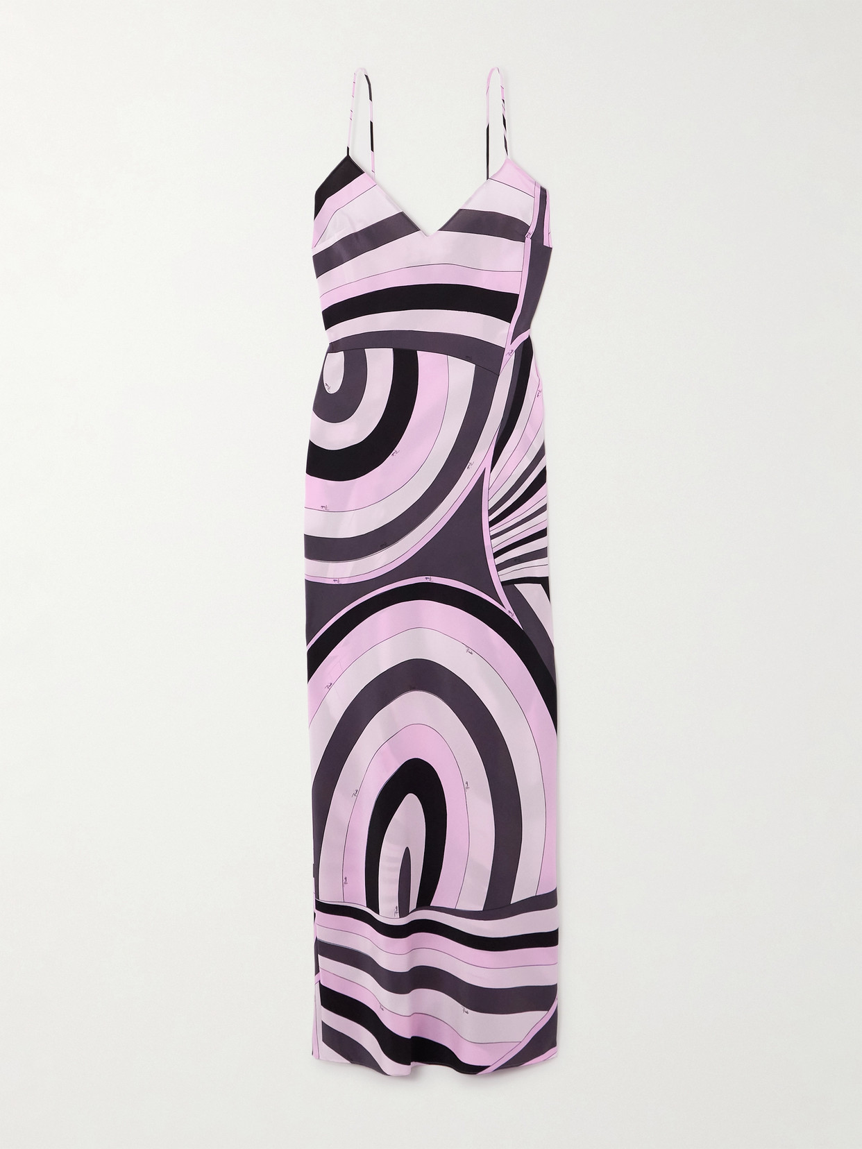 PUCCI - Printed Silk Crepe De Chine Maxi Dress - Pink