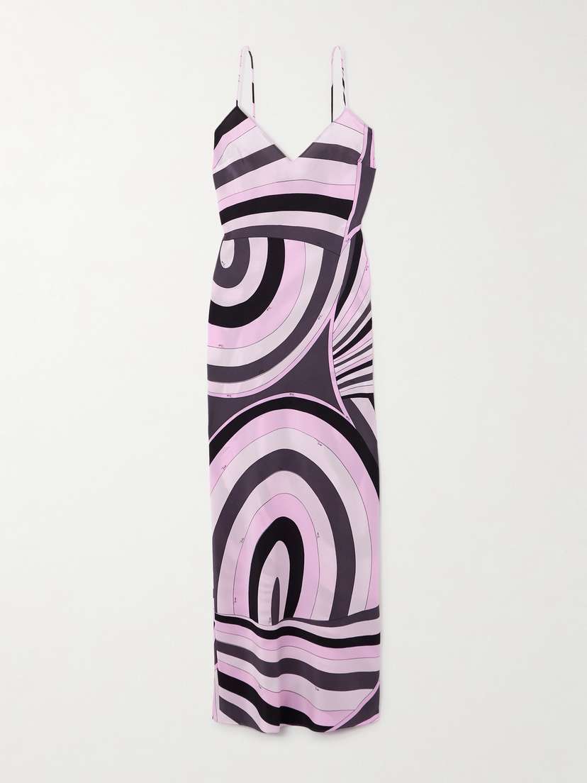 PUCCI Printed Silk Crepe De Chine Maxi Dress
