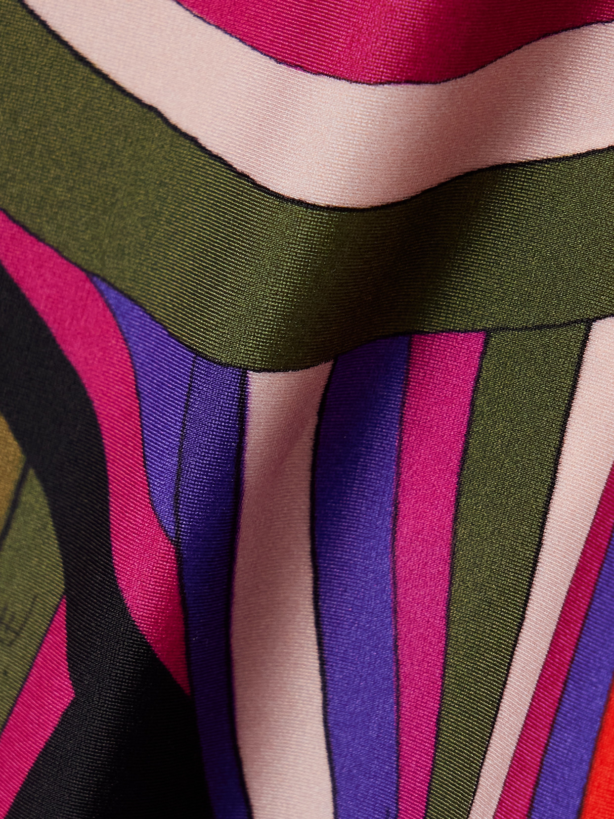 Pucci One-shoulder Embellished Printed Swimsuit In Pink