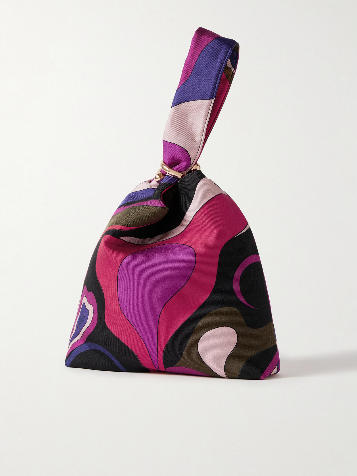 Pucci Printed Satin-twill Tote In Multi