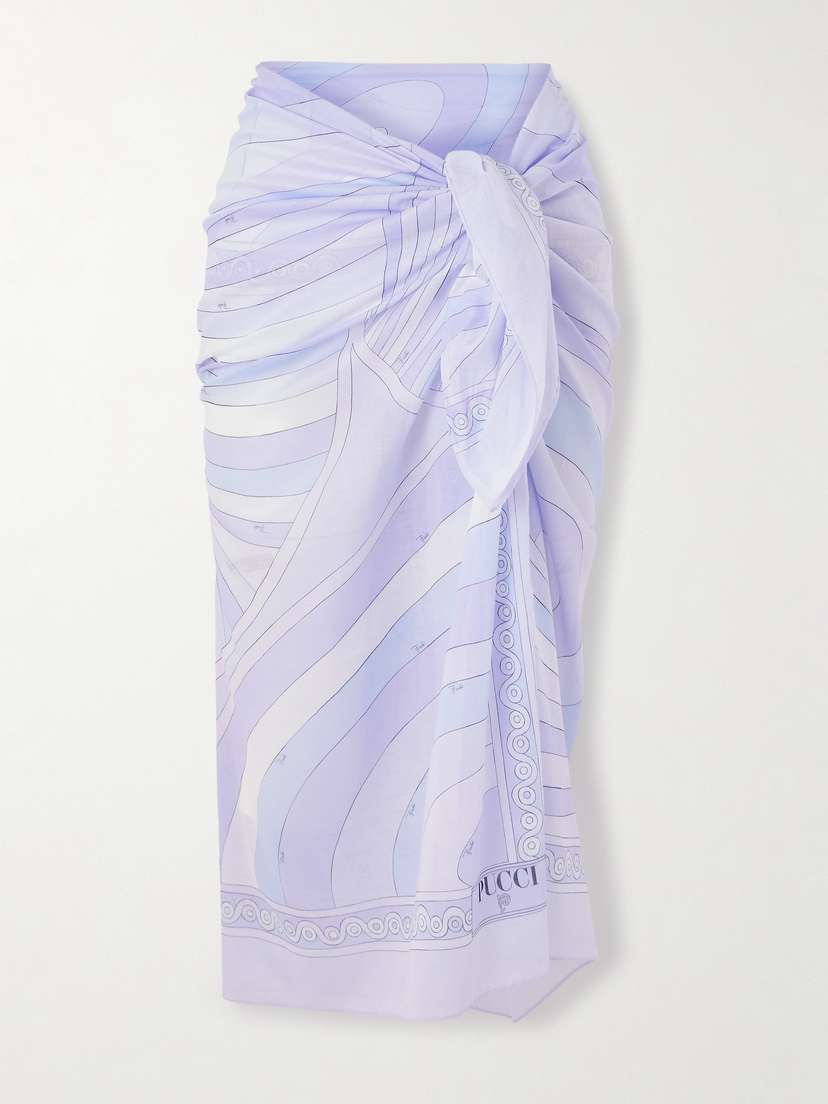 PUCCI Printed Cotton-voile Pareo