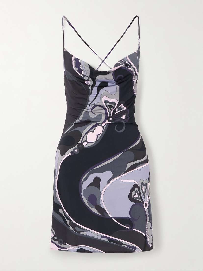 PUCCI Printed Satin-jersey Mini Dress
