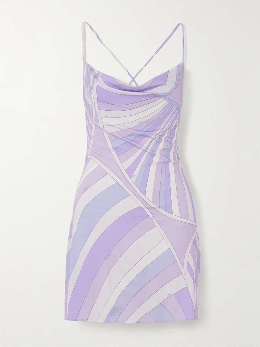 PUCCI Printed Satin-jersey Mini Dress