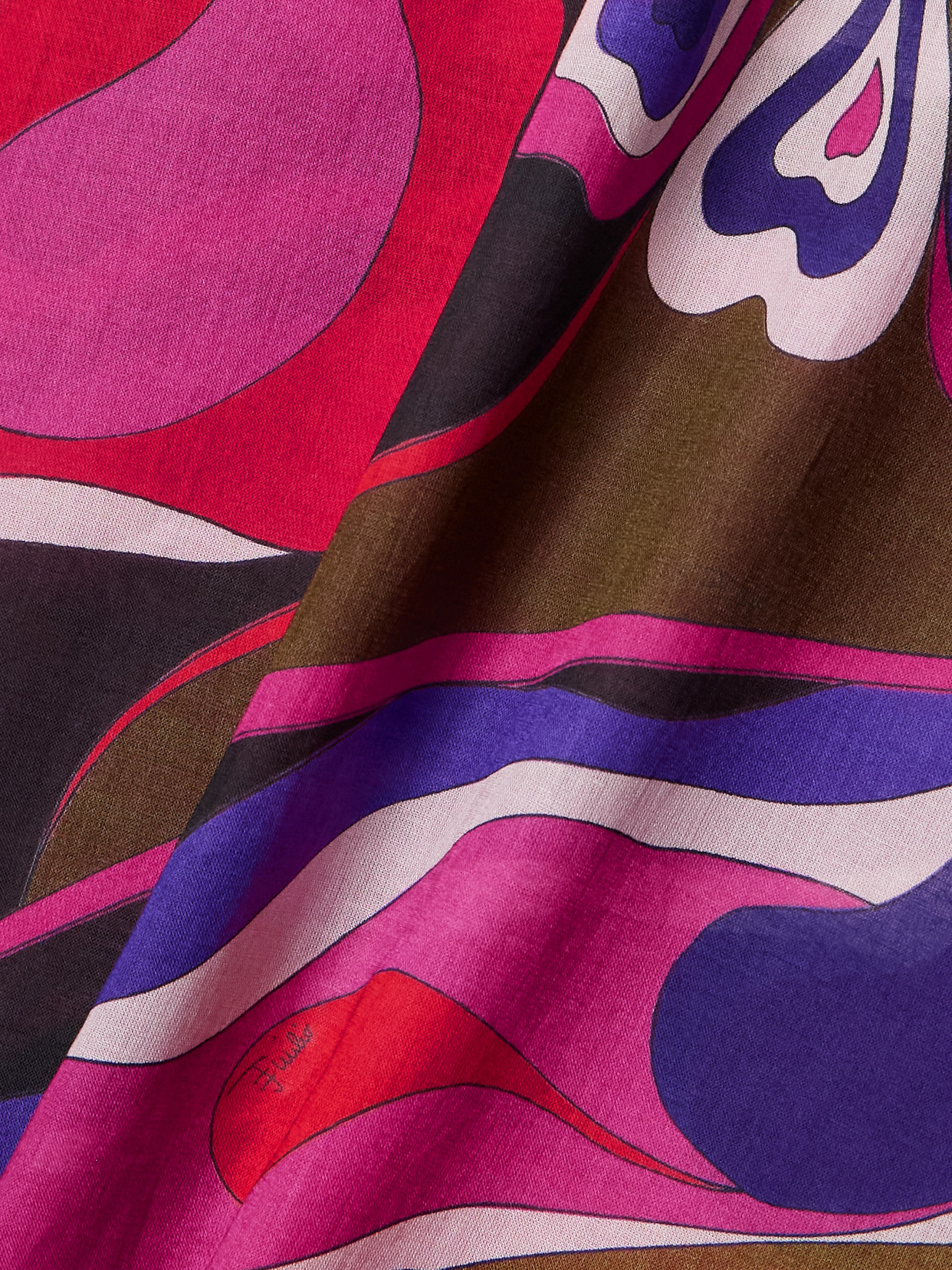 Pucci Printed Cotton-voile Kaftan In Pink