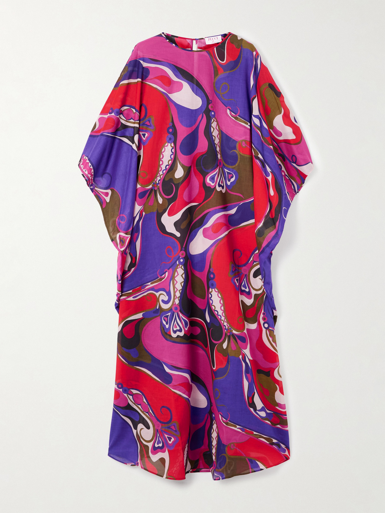 Pucci Printed Cotton-voile Kaftan In Pink