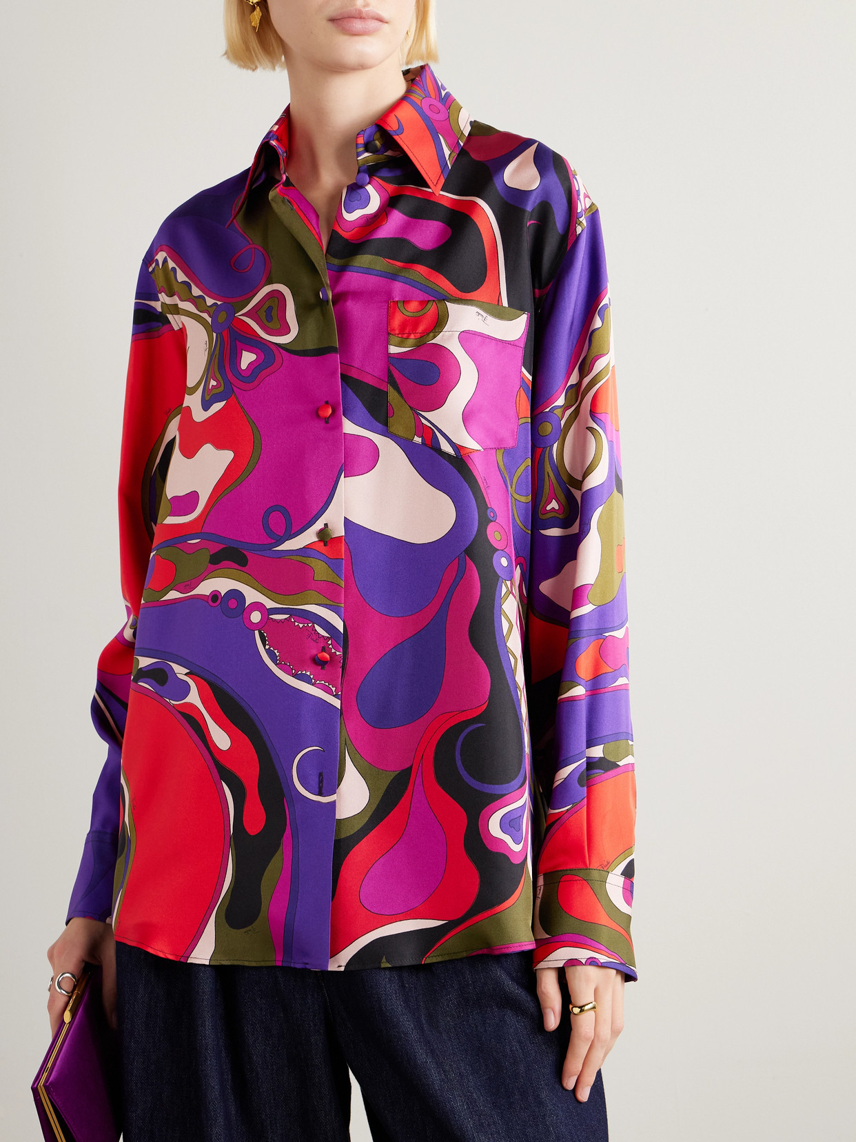 Pucci Graphic-pattern Shirt In Multi