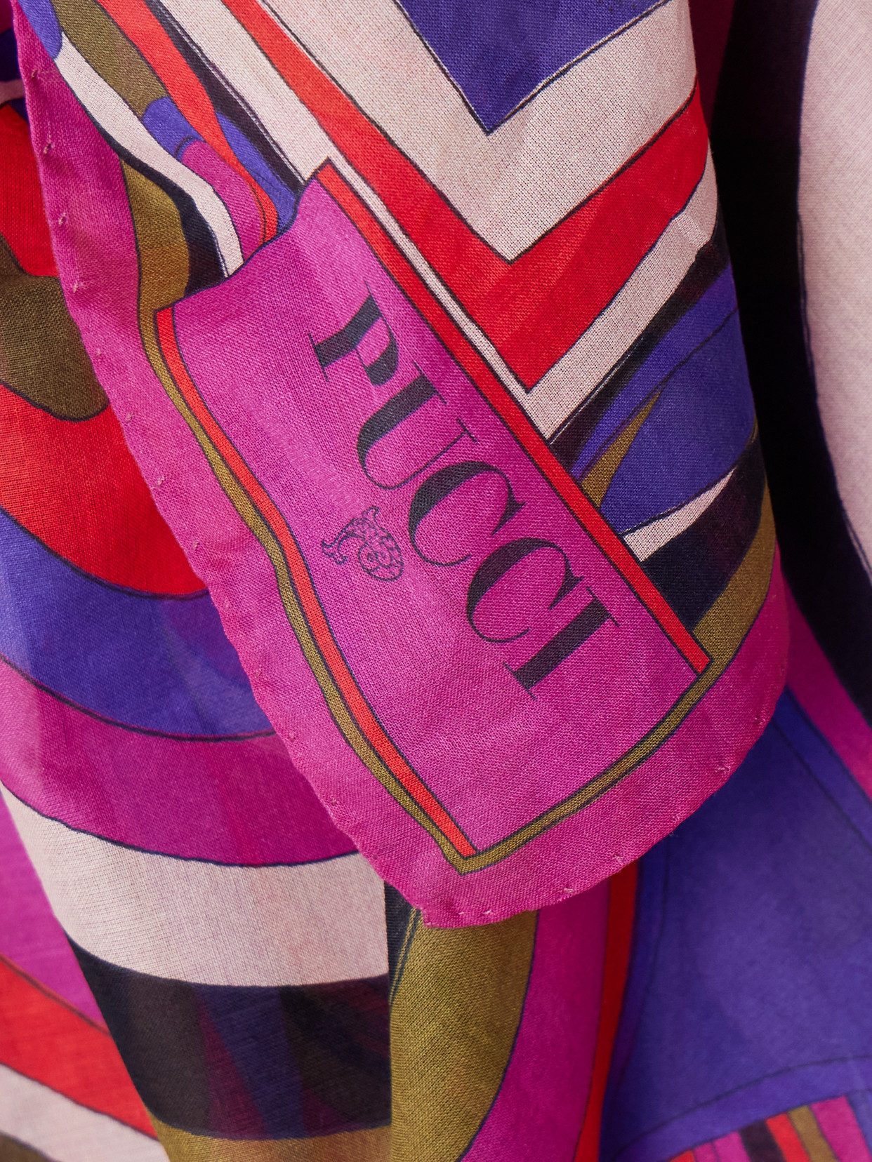 Pucci Printed Cotton-voile Pareo In Multi