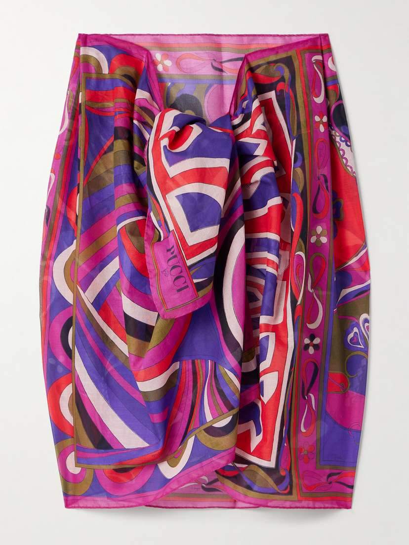PUCCI Printed Cotton-voile Pareo