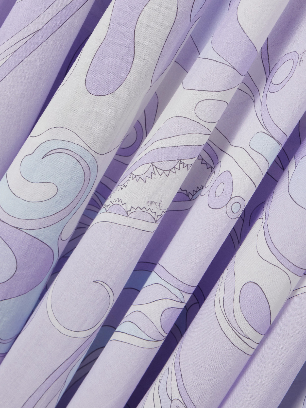Pucci Printed Cotton-voile Maxi Skirt In Purple