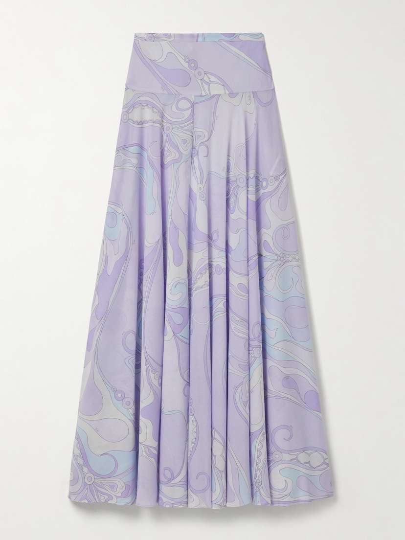 PUCCI Printed Cotton-voile Maxi Skirt