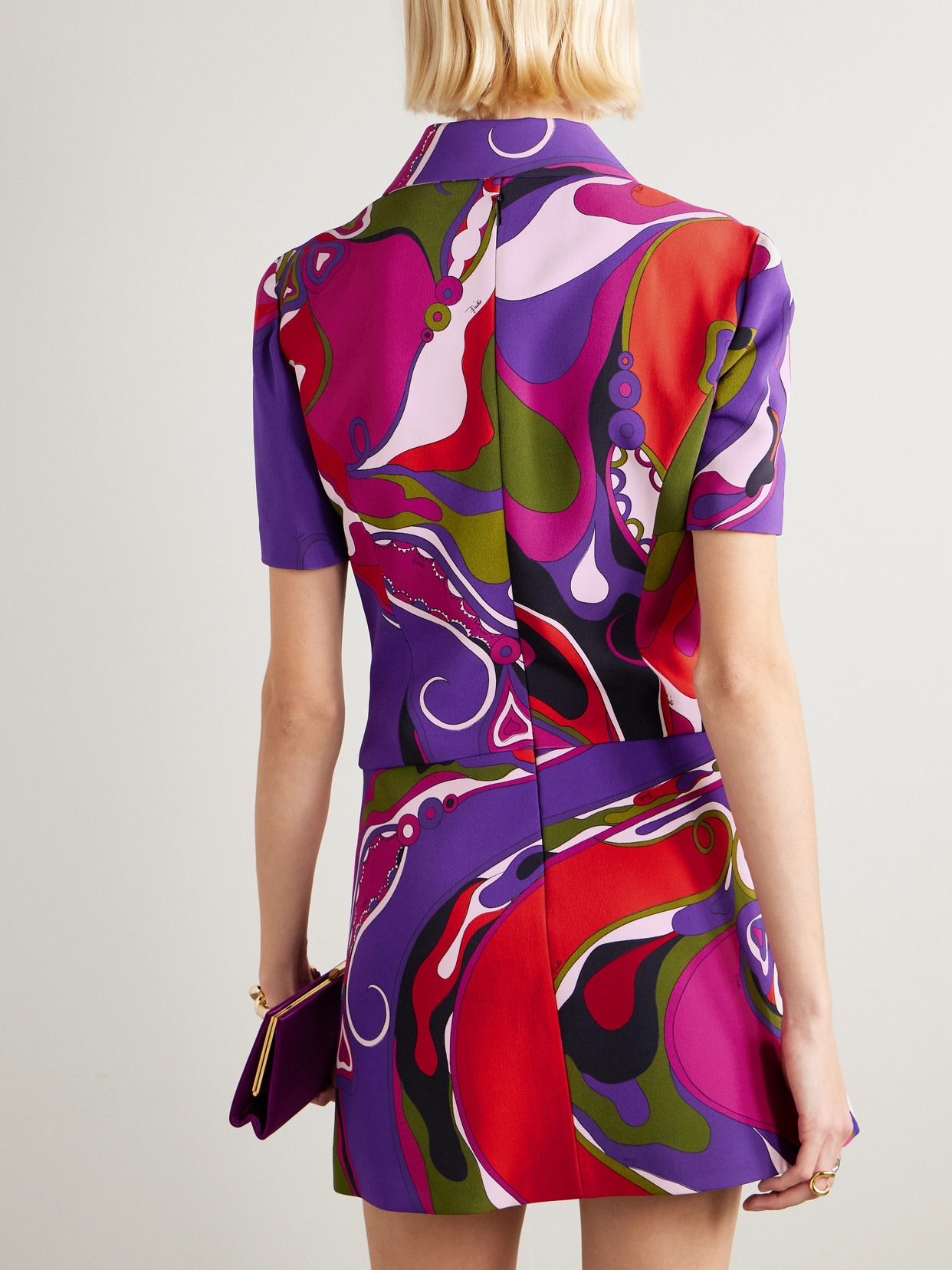 Pucci Printed Cady Mini Dress In Multi