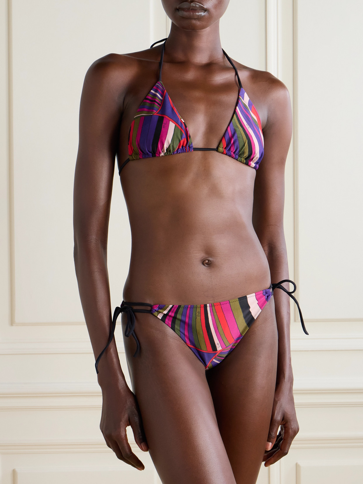 Pucci Printed Bikini Briefs In Pink