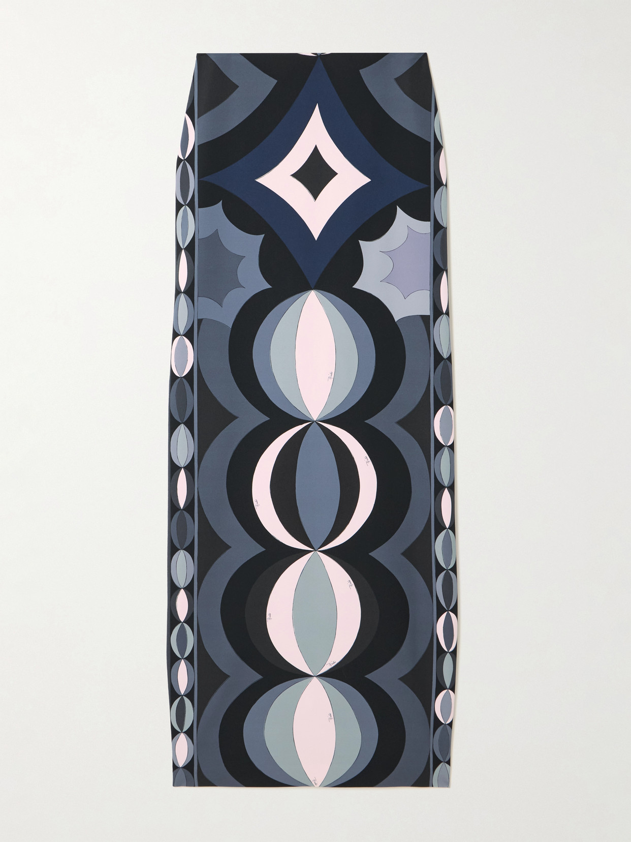 Pucci Printed Stretch-scuba Maxi Skirt In Blue
