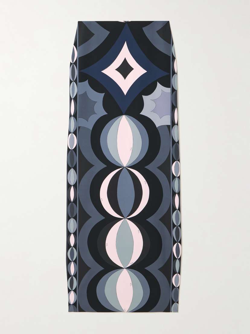 PUCCI Printed Stretch-scuba Maxi Skirt