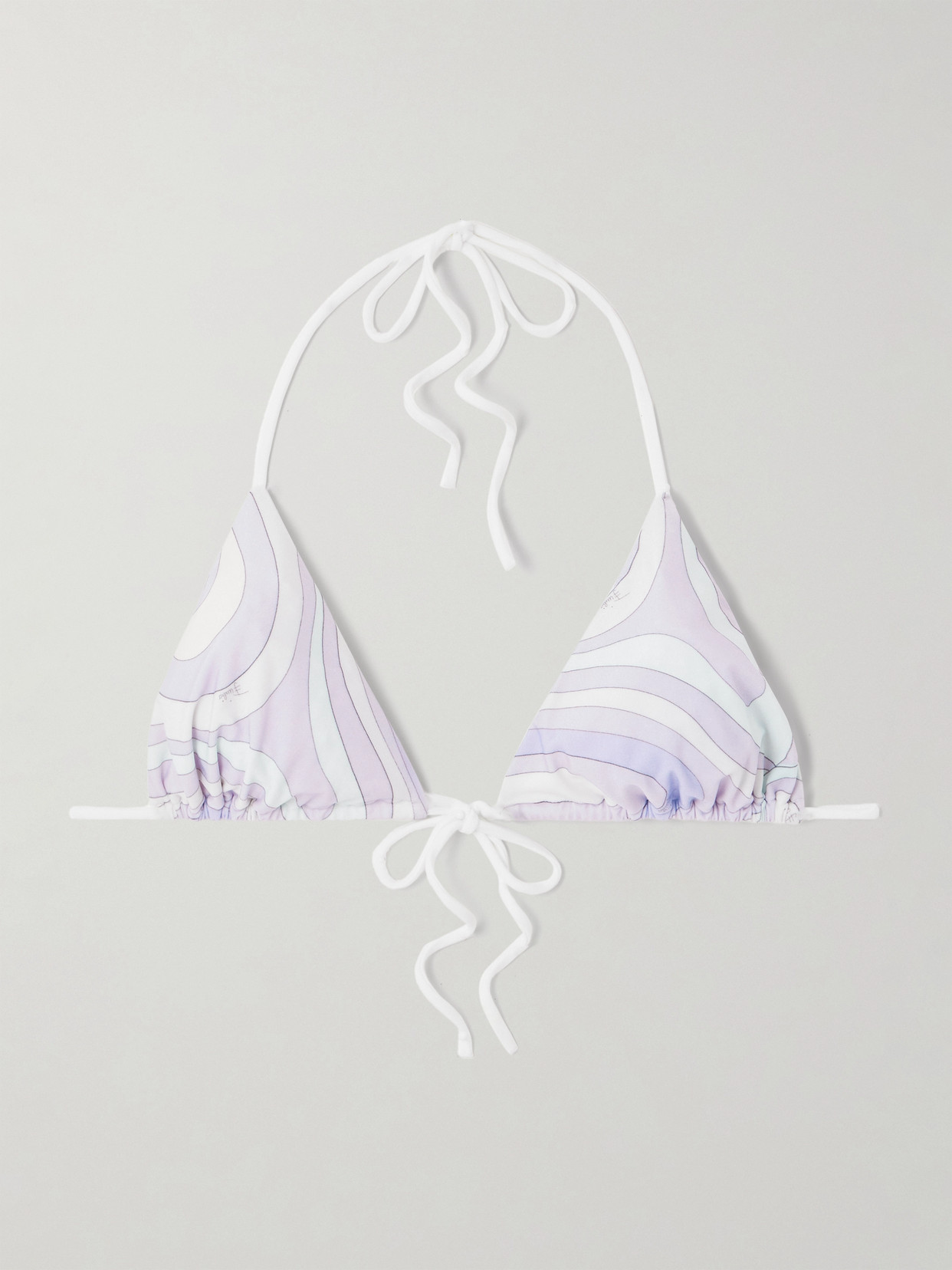Pucci Triangle Bikini Top In Purple