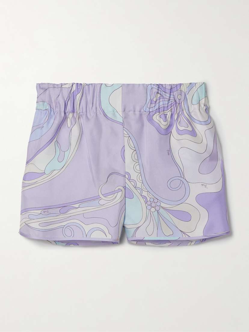 PUCCI Printed Silk-twill Shorts