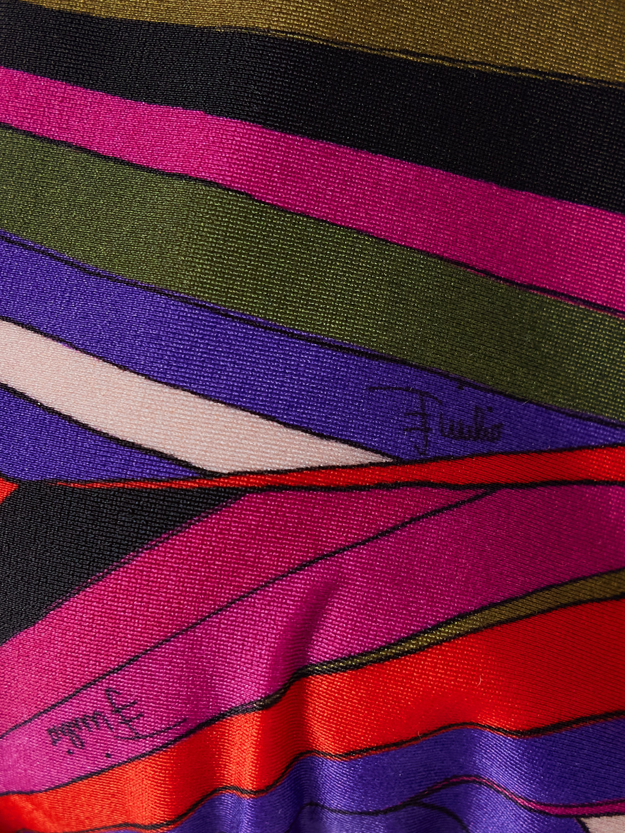 Pucci Printed Triangle Bikini Top In Pink