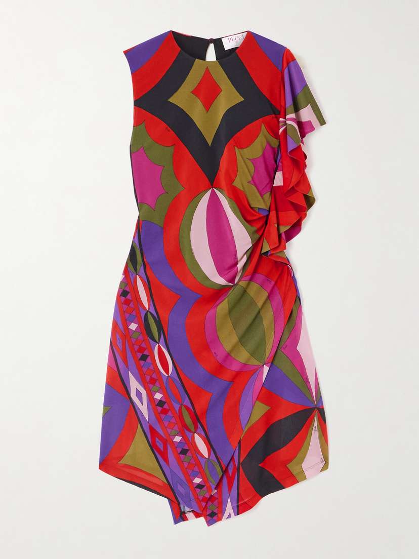 PUCCI Printed Jersey Mini Dress
