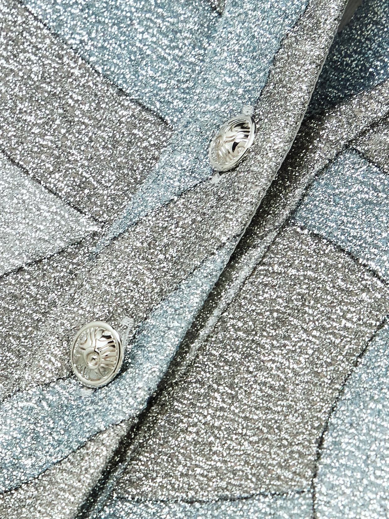 Pucci Printed Metallic Jersey Polo Shirt In Blue