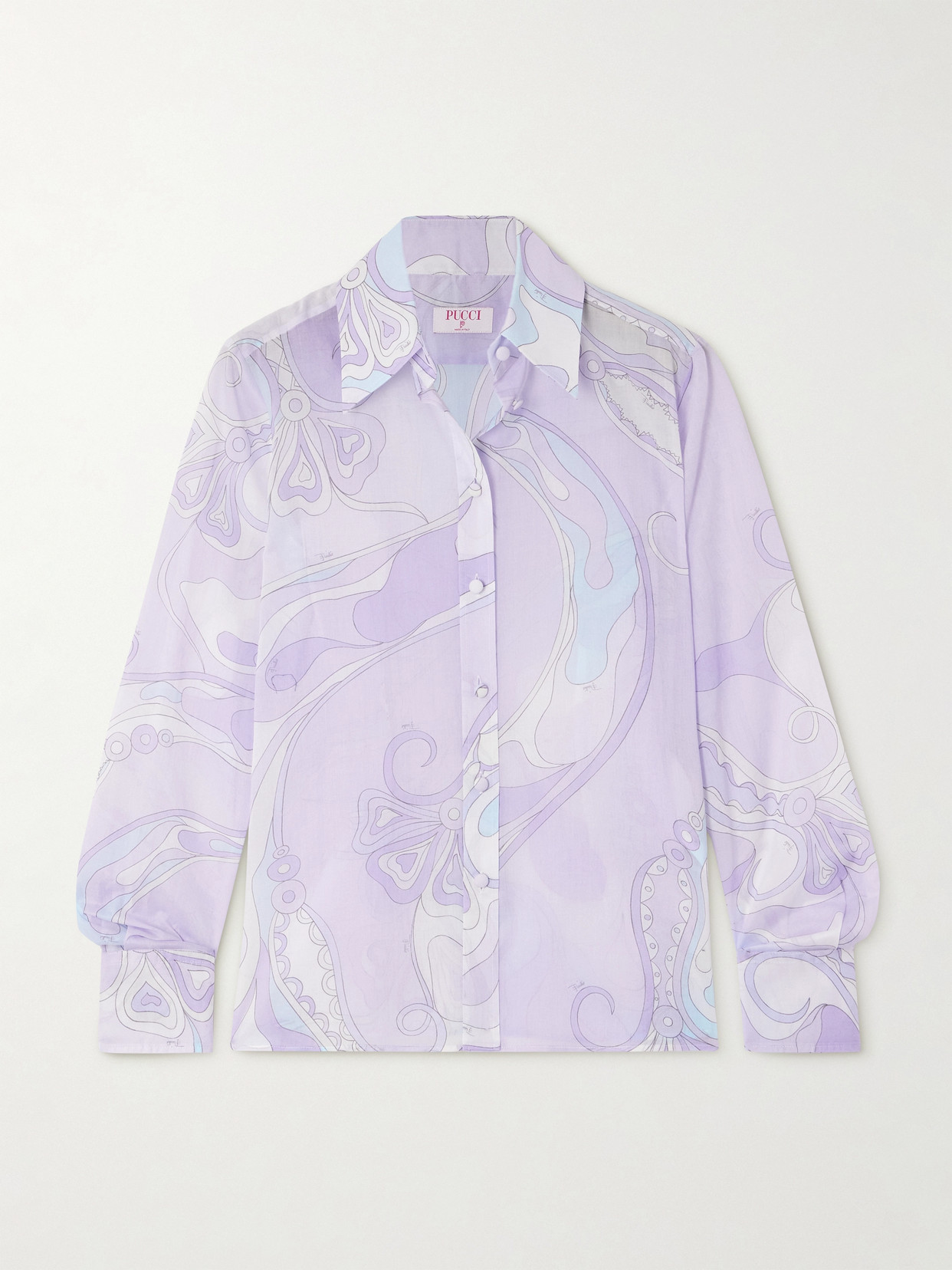 Pucci Printed Cotton Shirt In Brown