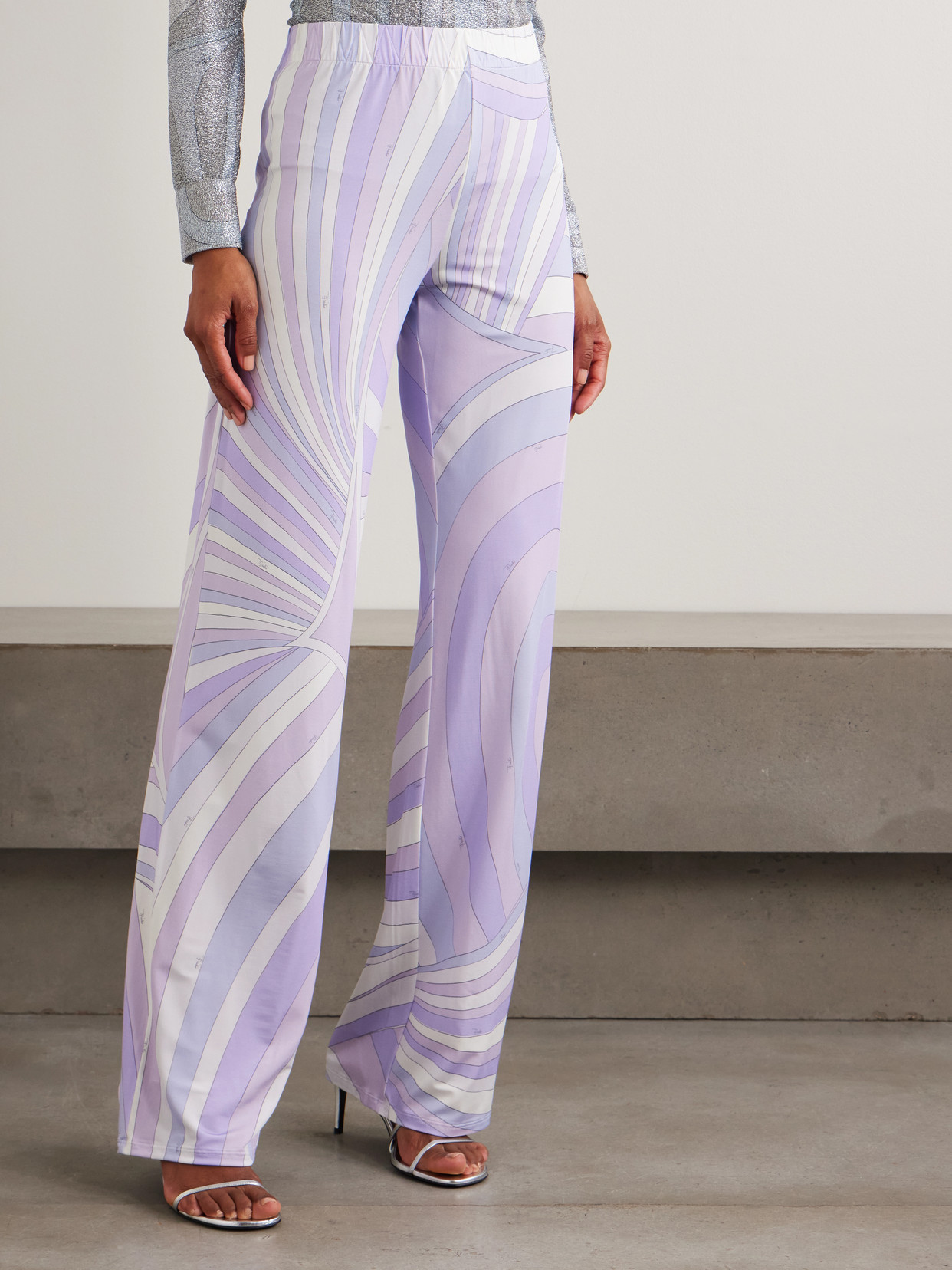 Pucci Iride Printed Satin-jersey Wide-leg Pants In Pattern