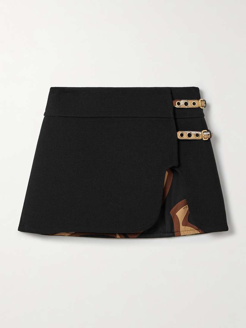 PUCCI Buckled Wool Mini Skirt