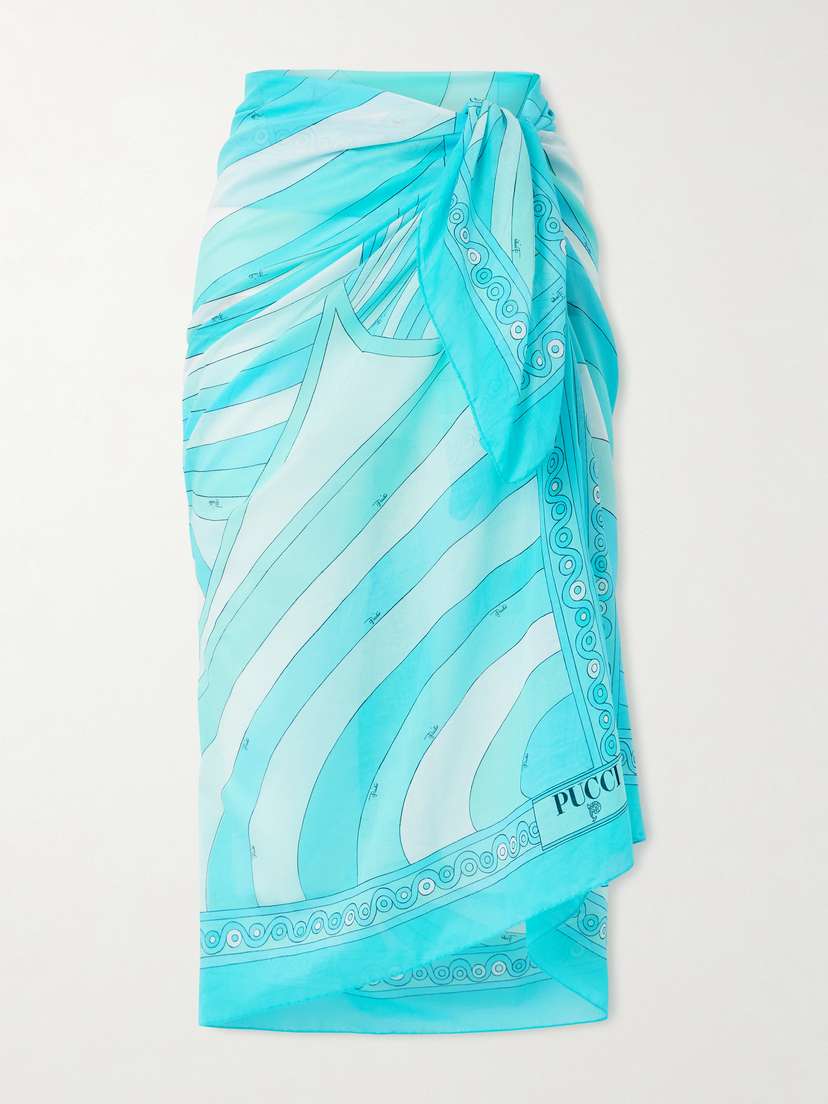 PUCCI Printed Cotton-voile Pareo