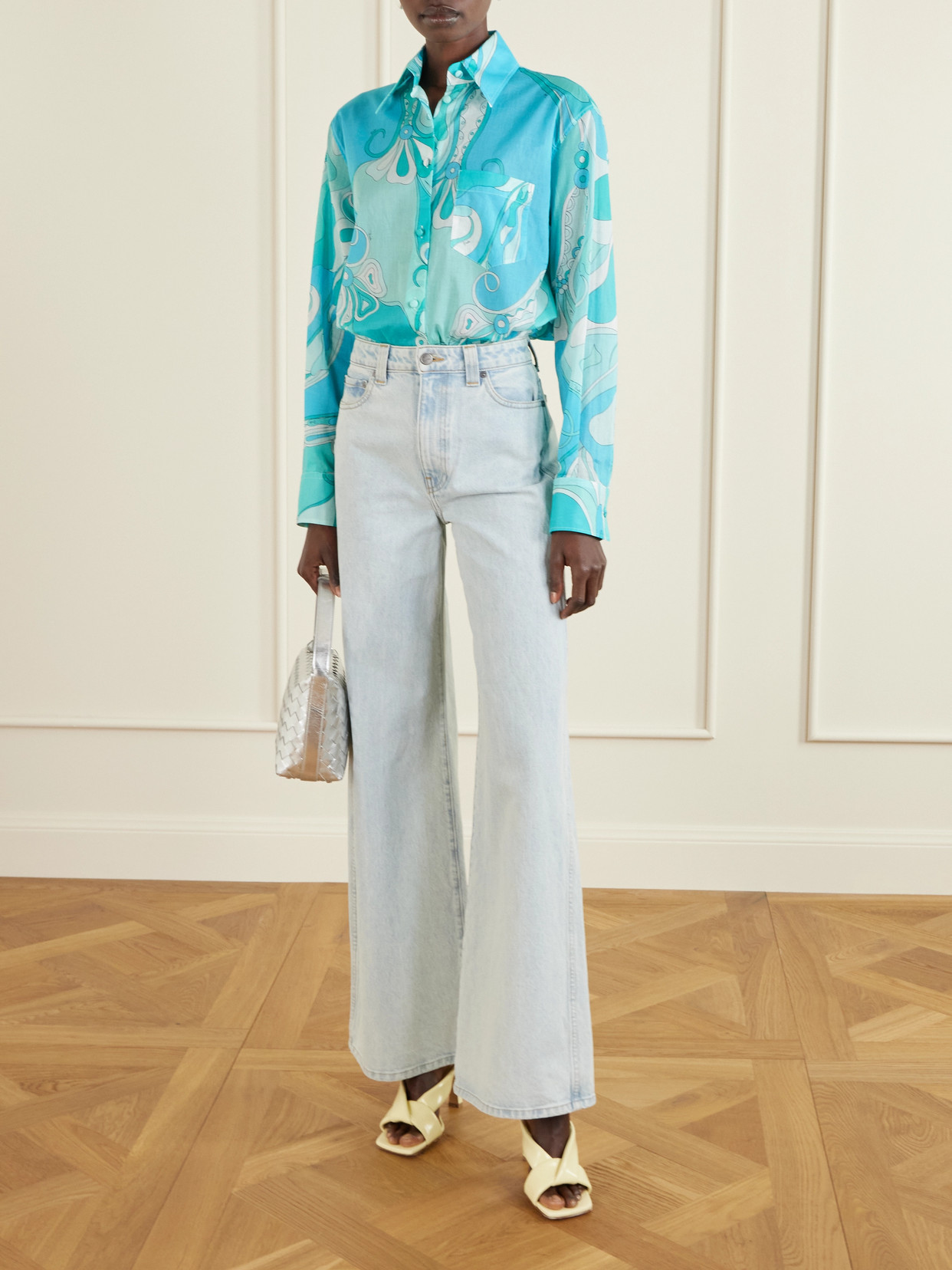 Pucci Printed Cotton-muslin Shirt In Blue