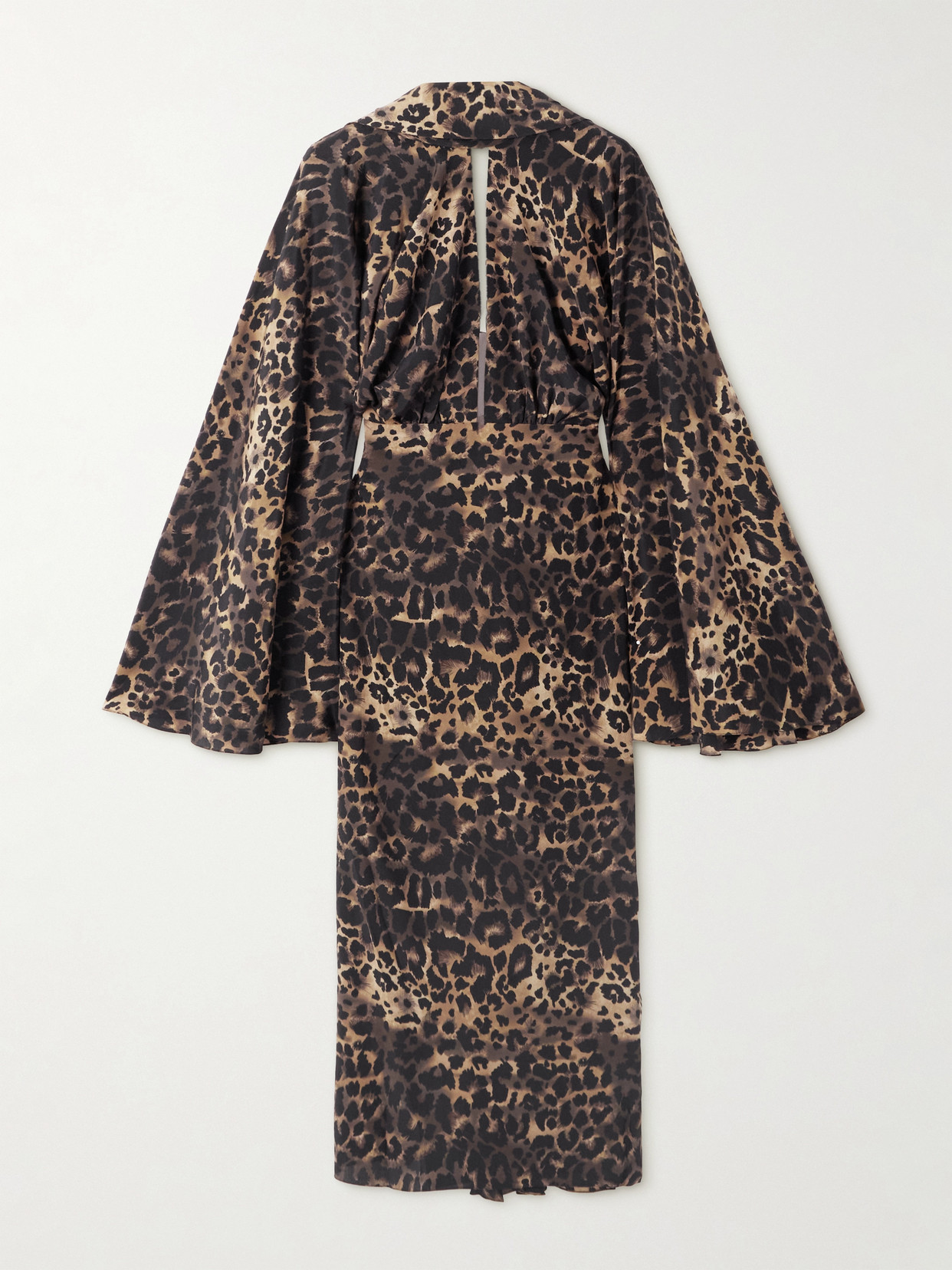 Johanna Ortiz Post Treasured Open-back Cutout Leopard-print Silk-blend Maxi Dress In Multi