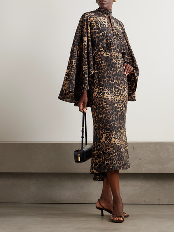Johanna Ortiz Post Treasured open-back cutout leopard-print silk-blend maxi dress