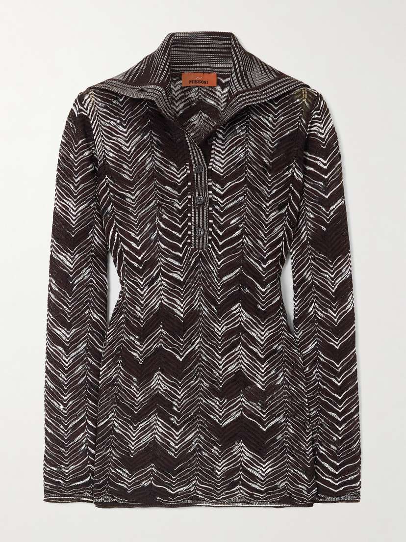 Missoni Striped Crochet-knit Wool-blend Sweater