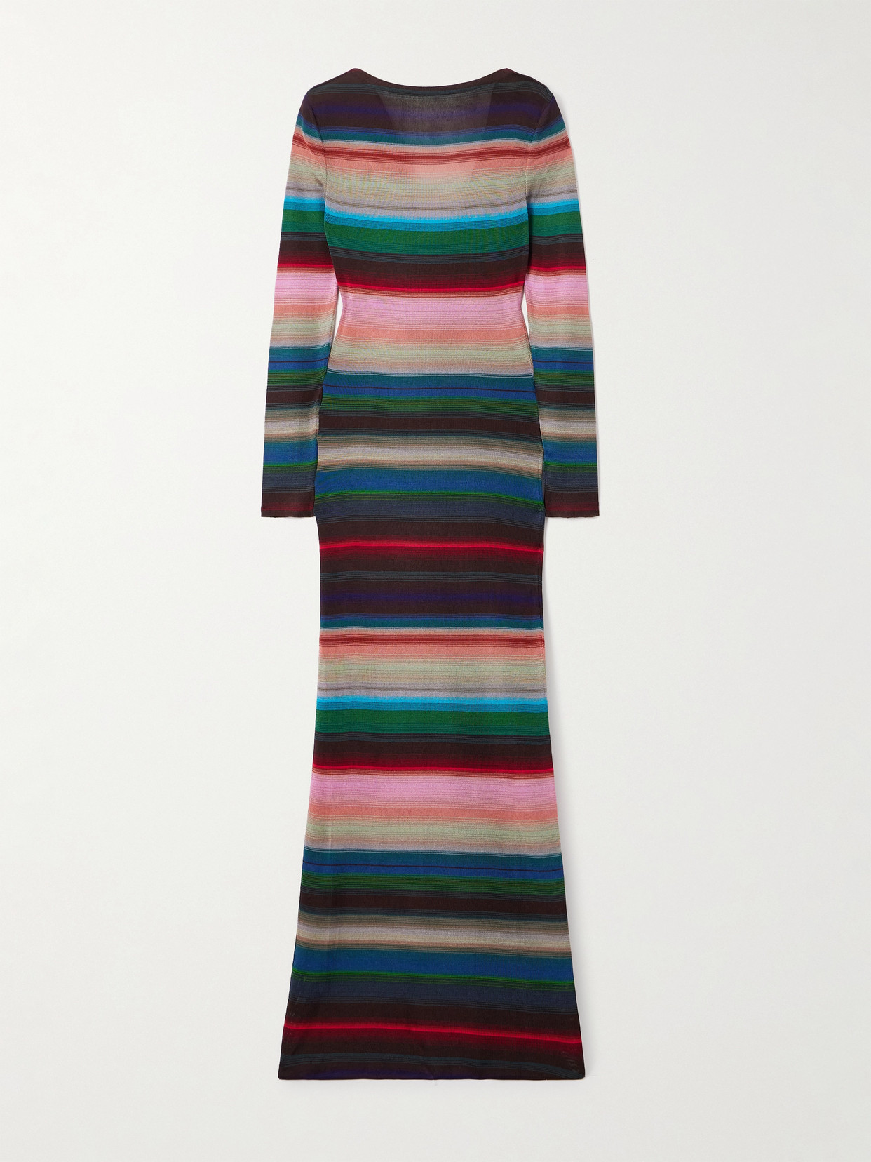 Missoni Striped Crochet-knit Maxi Dress In Multi