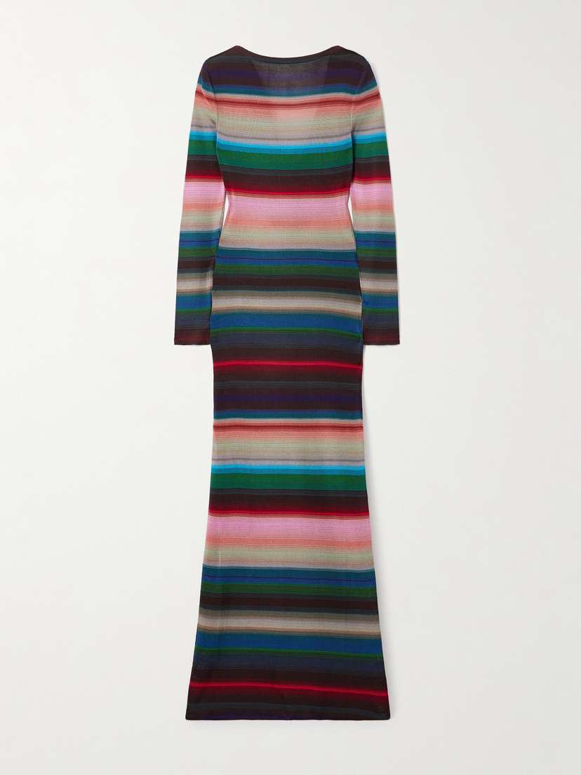 Missoni Striped Crochet-knit Maxi Dress