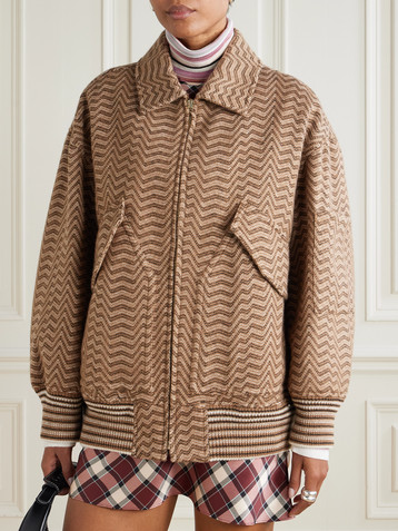 Missoni Caperdoni striped padded wool and cotton-blend jacket
