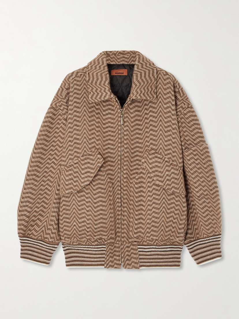 Missoni Caperdoni Striped Padded Wool And Cotton-blend Jacket