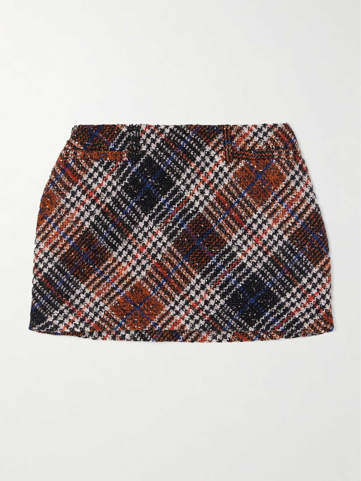 Missoni Caperdoni Checked Tweed Mini Skirt In Multi