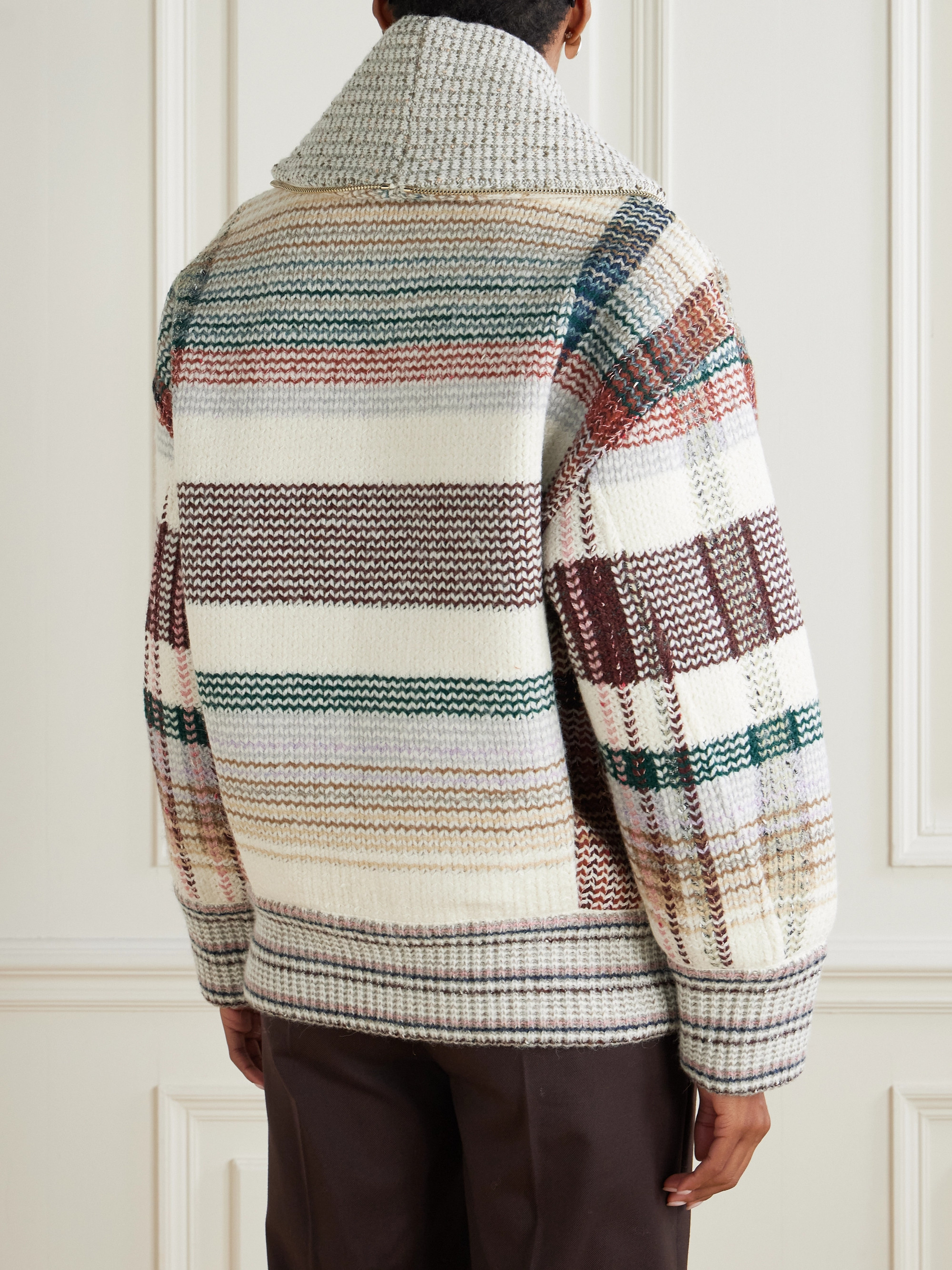 moncler maglia gilet+missoni plaidセット Gilet scollo a V con motivo zig zag Multicolore | Missoni