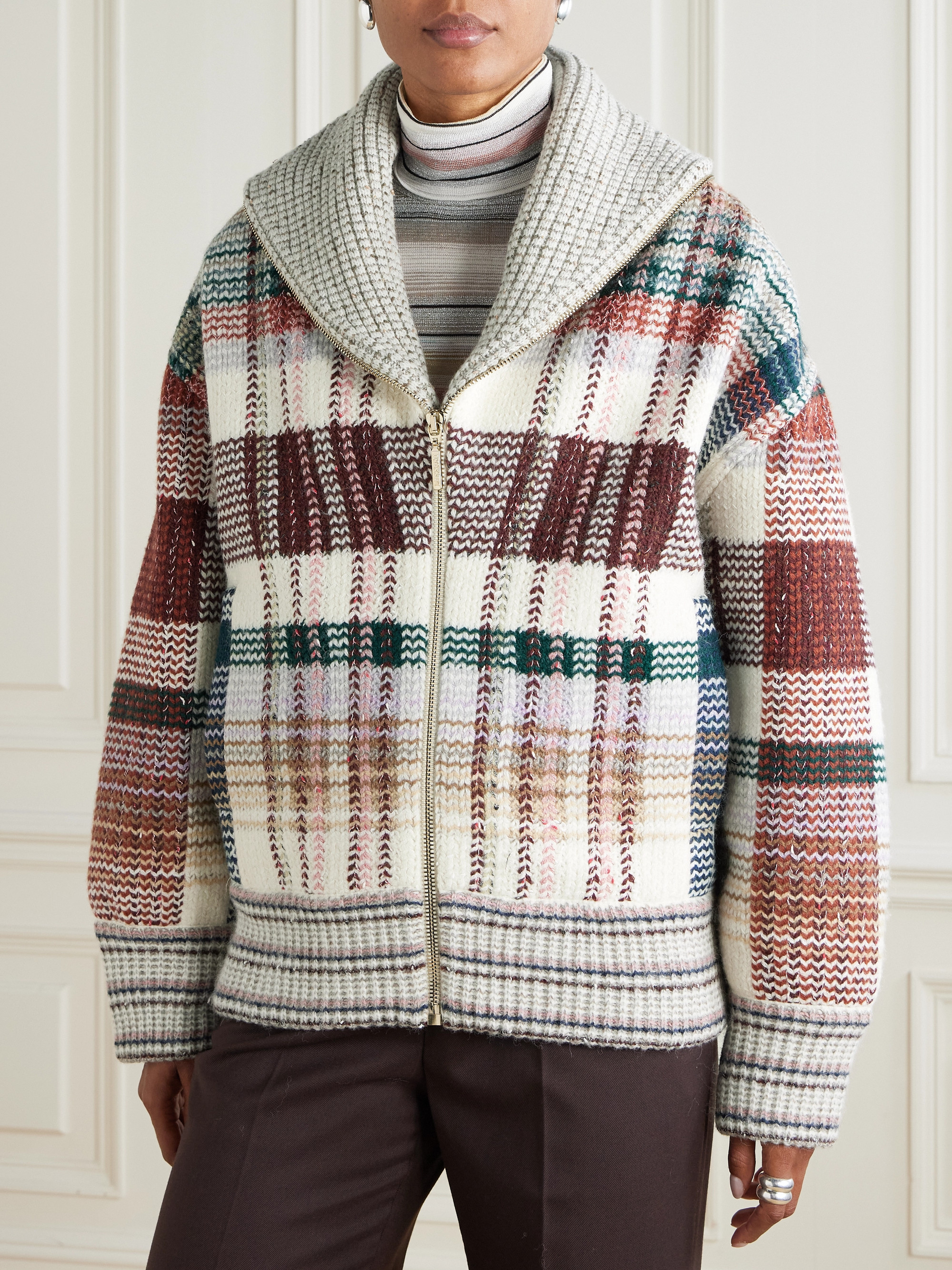 未使用 MISSONI 春色ニットカーディガン ブルゾン MISSONI（ミッソーニ）カーディガン 青 サイズ:50(XL位) メンズ