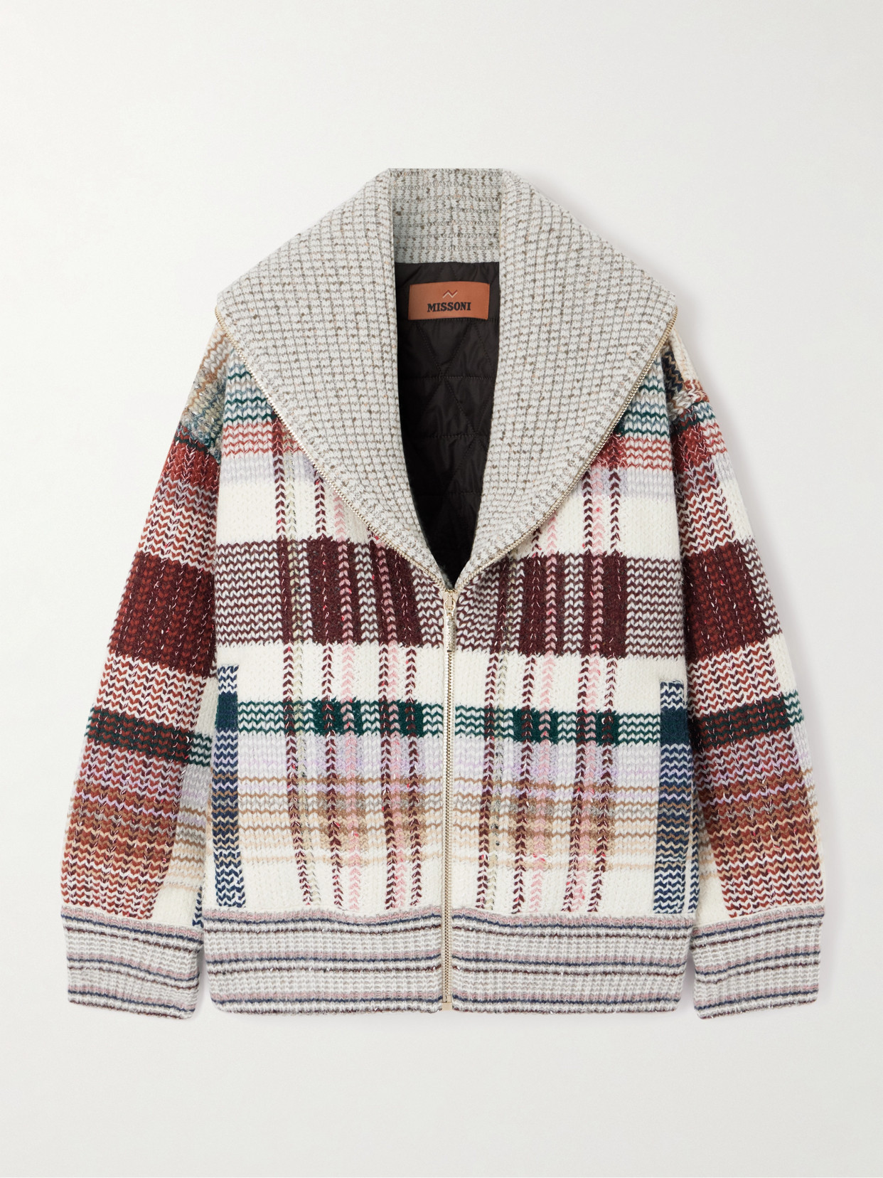 Missoni Quilted Jacket With Check Pattern In Multi