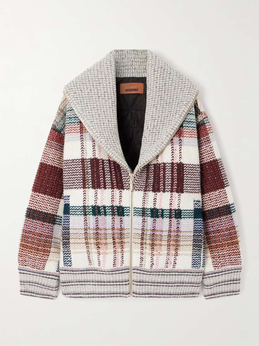 Missoni Checked Wool-blend Cardigan