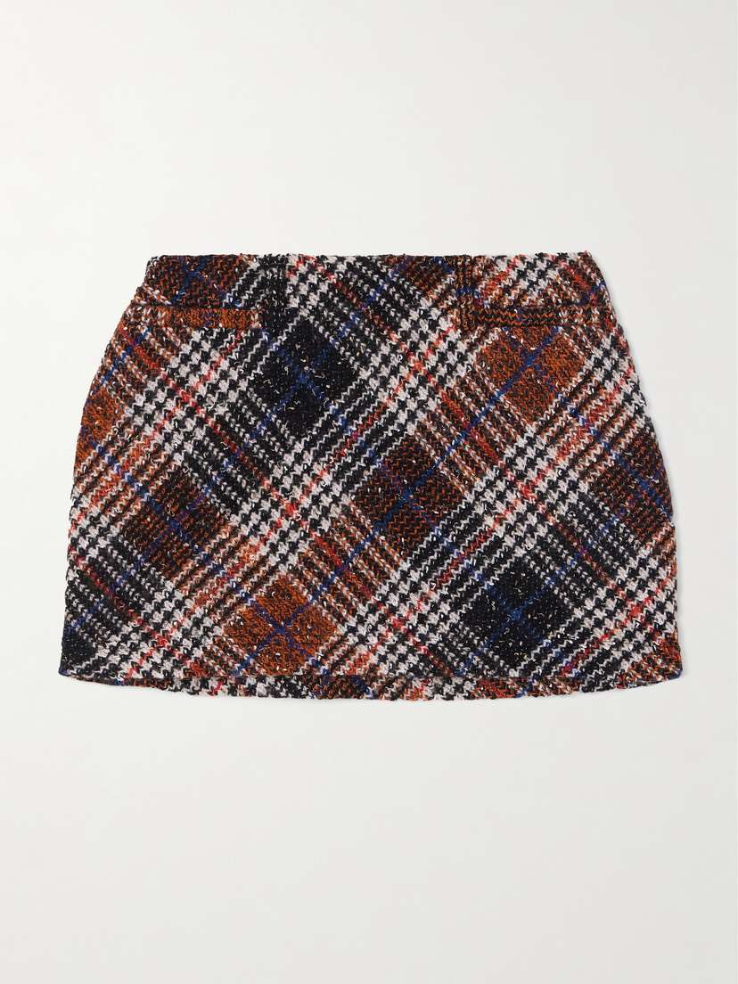 Missoni Caperdoni Checked Tweed Mini Skirt