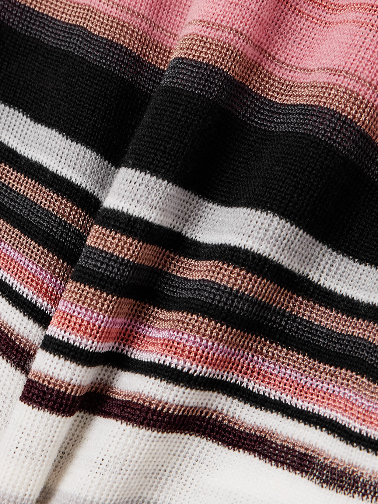 Striped Knitted Turtleneck Sweater
