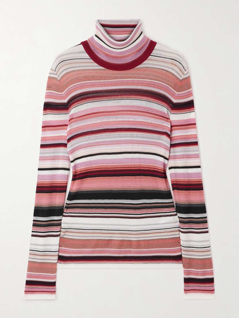 Missoni Striped Knitted Turtleneck Sweater