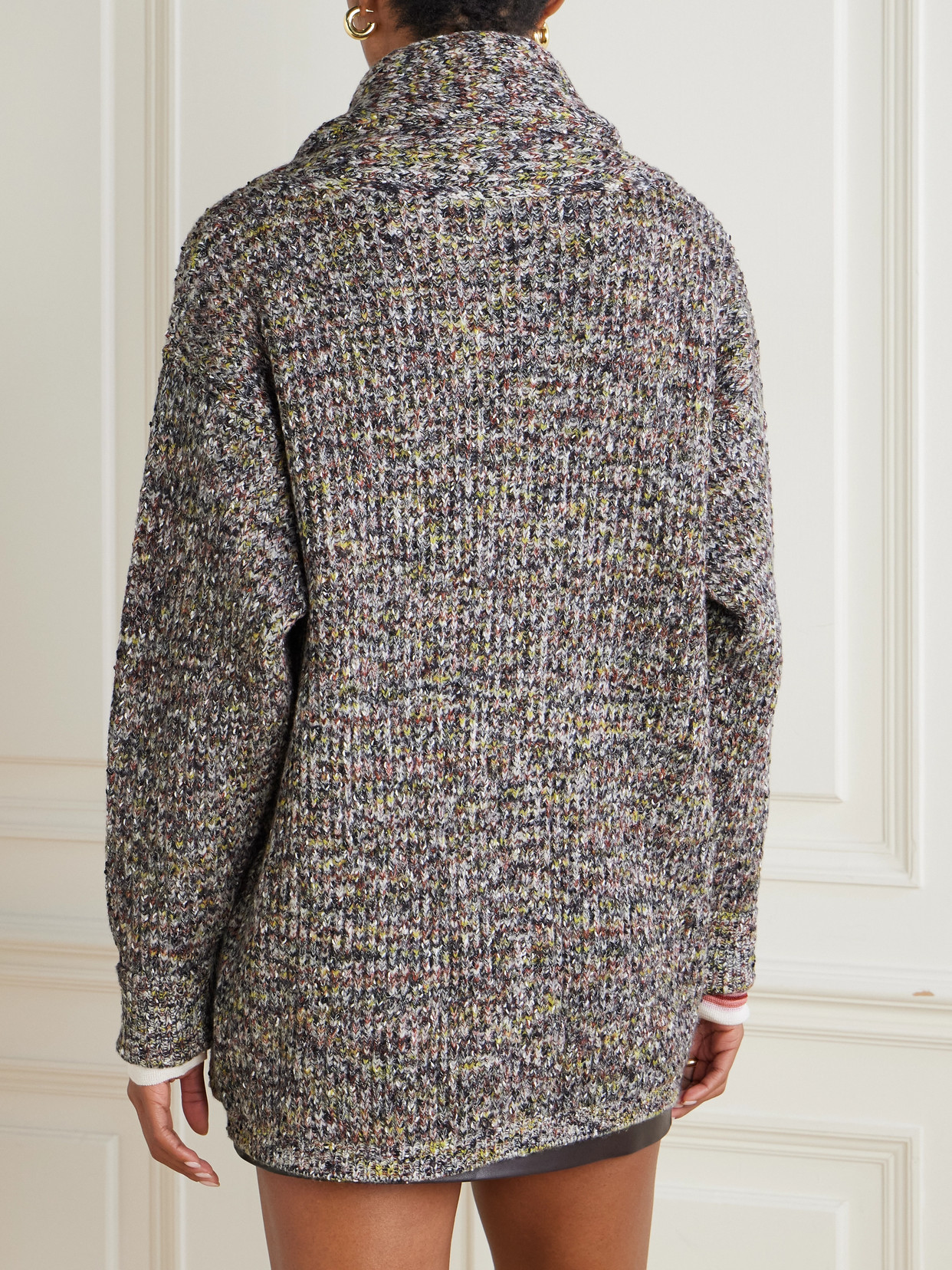 Missoni Oversized Wool-blend Cardigan In Brown